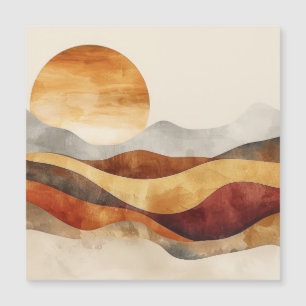 Minimalistische Boho Nature - warme Erdtöne Magnetkarte