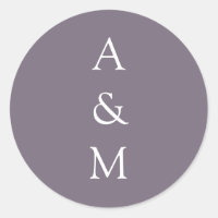 Minimalistische Bold Monogram Boho Dusty Lila Wedd