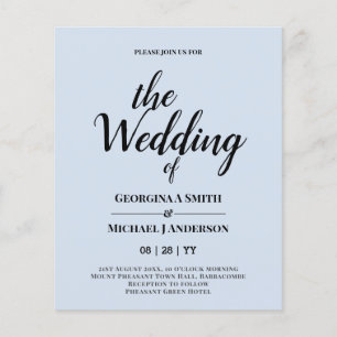 Minimalistische BOLD-TYPOGRAPHIE-Einladungen Flyer