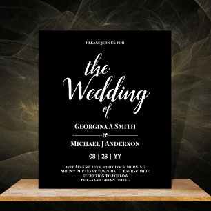 Minimalistische BOLD-TYPOGRAPHIE-Einladungen Flyer