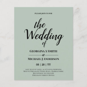 Minimalistische BOLD-TYPOGRAPHIE-Einladungen Flyer
