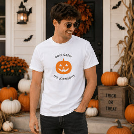 Minimalistische Boo-Crew - Halloween Personalisier T-Shirt