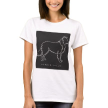 Minimalistische Border Collie-Linienkunst-Hund-Gra