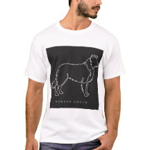 Minimalistische Border Collie-Linienkunst-Hundegra
