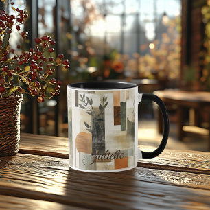 Minimalistische Botanik - Abstrakte Erdige Note Tasse