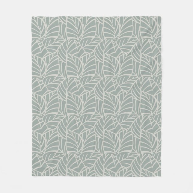 Minimalistische Botanische Adern Fleece-Decke Fleecedecke (Vorderseite)