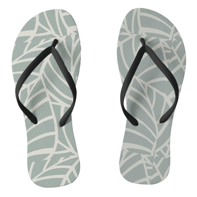 Minimalistische Botanische Adern Flip Flops (Fußbett)