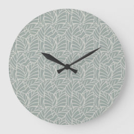 Minimalistische Botanische Adern Große Wanduhr