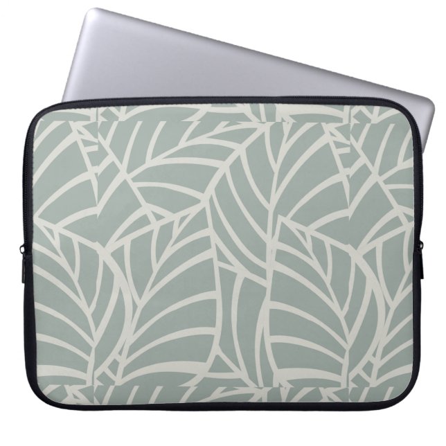 Minimalistische Botanische Adern Laptopschutzhülle (Vorderseite)