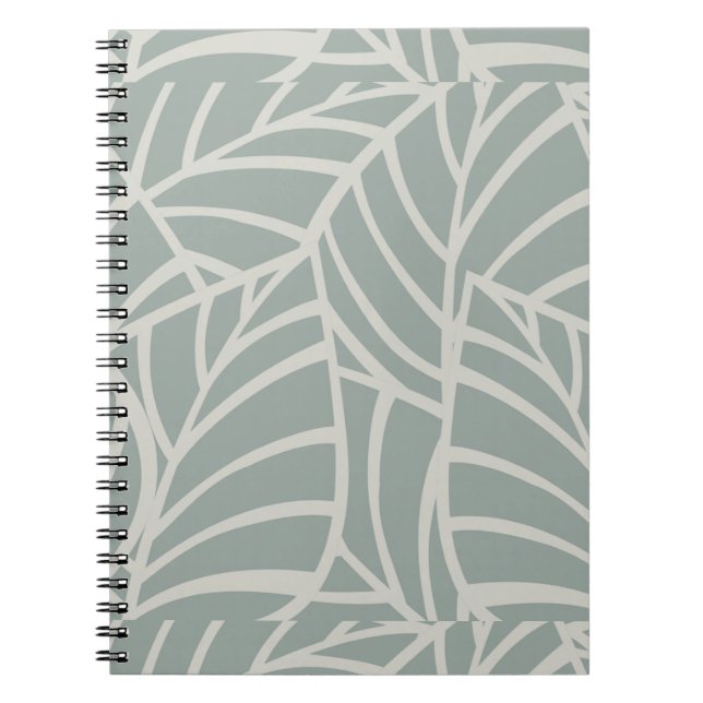Minimalistische Botanische Adern Notizblock (Vorderseite)