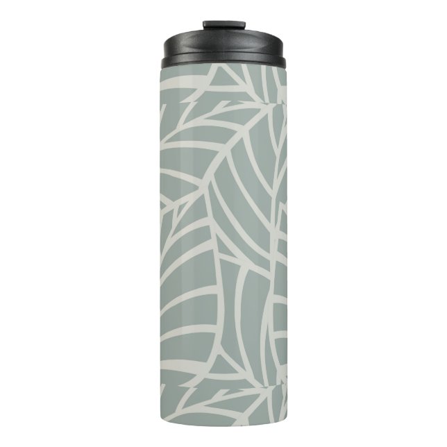 Minimalistische Botanische Adern Thermosbecher (Vorderseite)