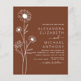 Minimalistische botanische Hochzeit