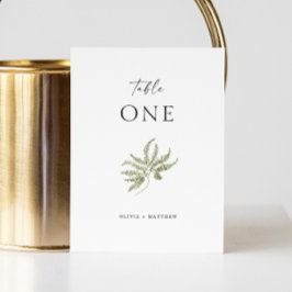 Minimalistische botanische Hochzeit | Elegant Mode Tischnummer
