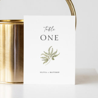Minimalistische botanische Hochzeit | Elegant Mode Tischnummer