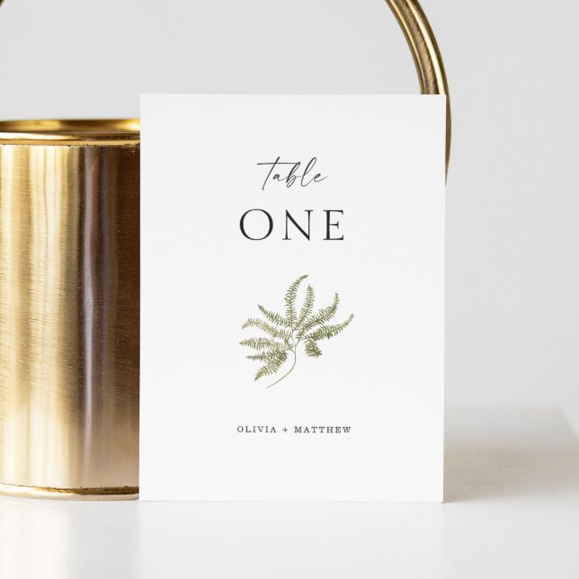 Minimalistische botanische Hochzeit | Elegant Mode Tischnummer (Von Creator hochgeladen)