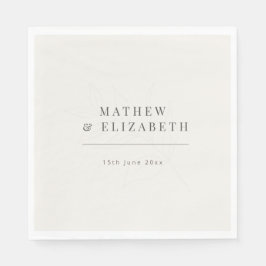 Minimalistische botanische Hochzeit | Warmweiß Serviette
