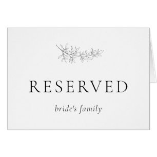 Minimalistische botanische Hochzeitskarte für rese