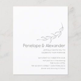 Minimalistische botanische Hochzeitsreise mit dem 