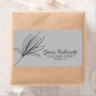 Minimalistische botanische Lilienblume Designer Gr