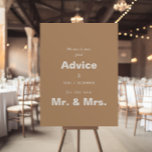 Minimalistische Braun-Hochzeitsberatung und gute W Poster<br><div class="desc">Dieses minimalistisch braune Hochzeitsratgeber und auch das Wunschposter sind perfekt für eine rustikale Hochzeit. Das Design besticht durch einen schönen Schriftart in braunem Hintergrund,  der Ihre Veranstaltung verzieren wird.</div>