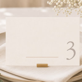 Minimalistische braune Hochzeitsplatzkarte aus Kok