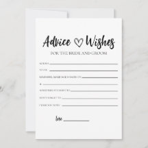 Minimalistische Brautparty-Ratenkarte