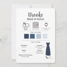 Minimalistische Bridal-Informationskarte