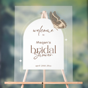 Minimalistische Bridal Shower Willkommensbogen Fro Acrylschild