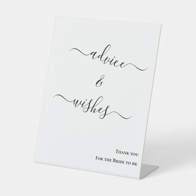 Minimalistische Bride to Be Tischplatte Schild (Vorderseite)