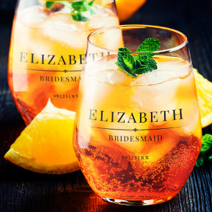 Minimalistische Bridesmaid-Geschenke Moderne Elega Weinglas Ohne Stiel