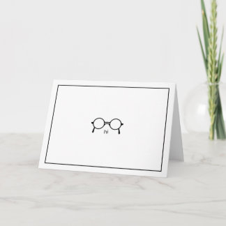 Minimalistische Brille-Karte | Hallo Karte