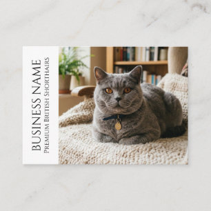 Minimalistische British Shorthair individuell anpa Visitenkarte