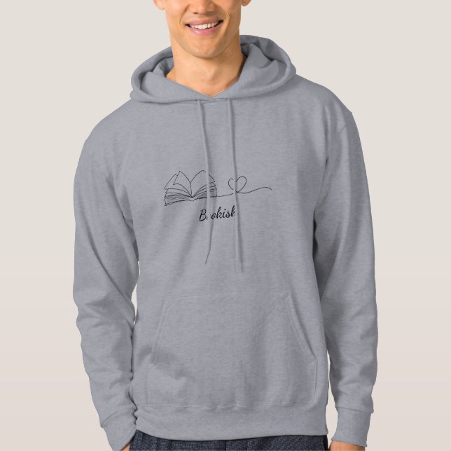 Minimalistische Bucharbeit Hoodie (Vorderseite)
