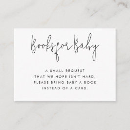 Minimalistische Bücher für Babybucheinführungskart Begleitkarte