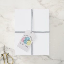 Minimalistische Bunny Line Art Ostereier Frühjahr Geschenkanhänger
