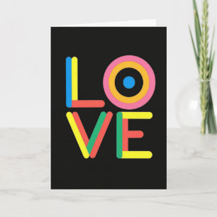 Minimalistische bunte geometrische Liebeskarte Karte
