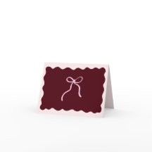 Minimalistische burgunderrote Dankeskarte zum Falt
