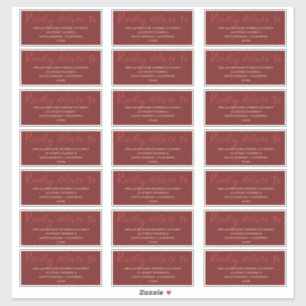 Minimalistische Bürstenschrift & elegante Gästebuc Aufkleber