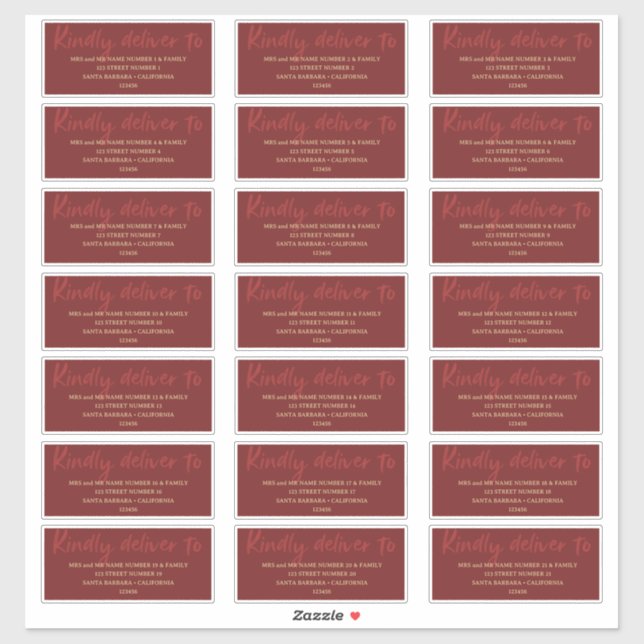 Minimalistische Bürstenschrift & elegante Gästebuc Aufkleber (Blatt)