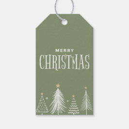 Minimalistische Business-Holiday Sage Grüne Weihna Geschenkanhänger