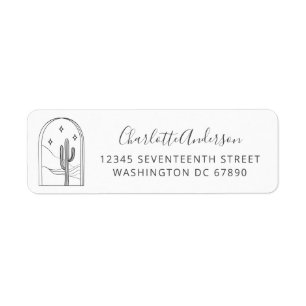 Minimalistische Cactus Star Line Zeichnend Rücksen