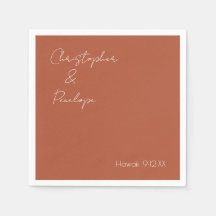 Minimalistische Calligrafie Terra Cotta Wedding