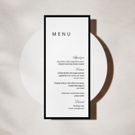 Minimalistische Calligraphy Wedding Menu Card Menükarte