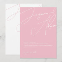 Minimalistische Candy Pink Script Typografy Weddin