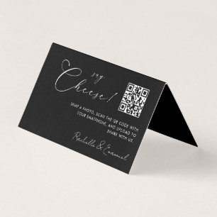 Minimalistische Capture The Love QR-Code-Klapkarte