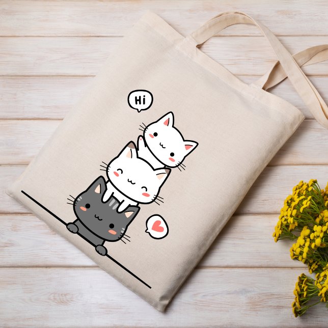 Minimalistische Cat Illustration-Tasche (Von Creator hochgeladen)