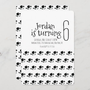 Minimalistische Cat Kitten Päws Geburtstagsparty Einladung