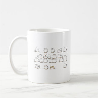 Minimalistische Cat Line Art - Elegant handGezeich Kaffeetasse