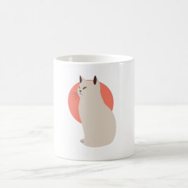 Minimalistische Cat Line Art Tasse - Elegante & st