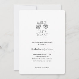 Minimalistische Champagner-Paar-Brautdusche Einladung